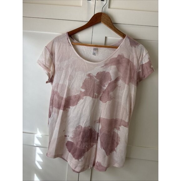 Alternative Pink Watercolor Round Neck Short Sleeve T-Shirt Modal Blend Soft Med - Picture 4 of 9